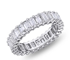 emerald cut diamond eternity band