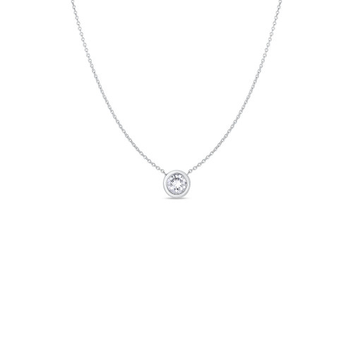 Roberto Coin 18K White Gold Exclusive Bezel Set Diamond Pendant