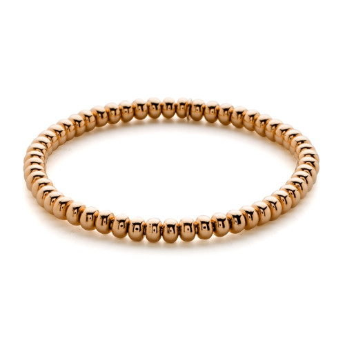 Hulchi Belluni 18K Rose Gold Matte Bead Tresore Bracelet
