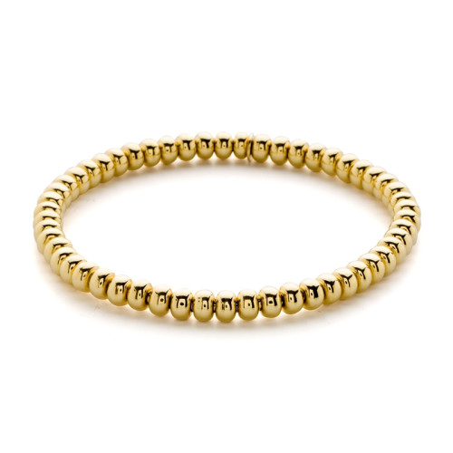 Hulchi Belluni 18K Yellow Gold Matte Bead Tresore Bracelet