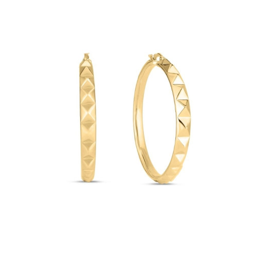 Roberto Coin 18K Yellow Gold Large Golden Pyramid Earrings (Pair)