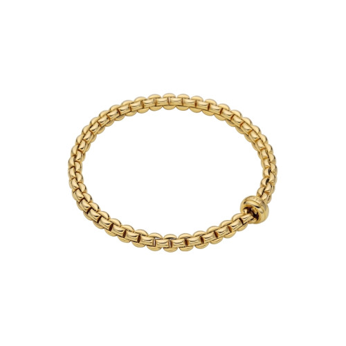 Fope 18K Yellow Gold Eka Collection Flex'It Bracelet With Yg Rondel Size Medium