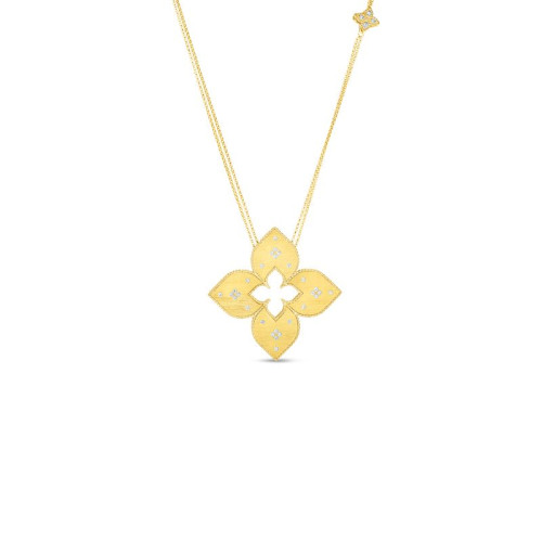 Roberto Coin 18K Yellow / White Gold Diamond Venetian Princess Necklace