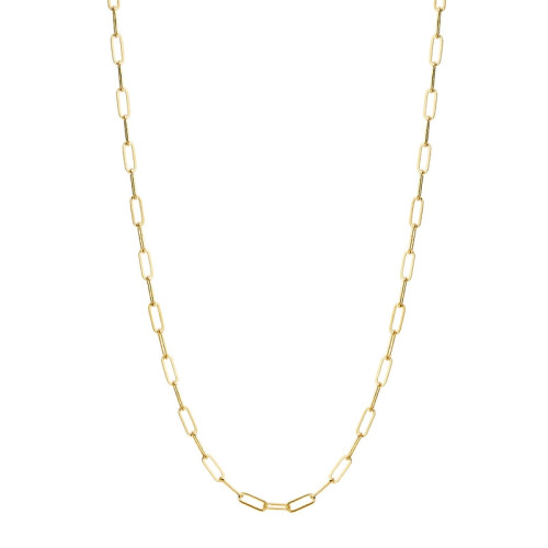 Syna 18K Yellow Gold Solid Thin Paper Clip Chain