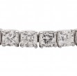 Korman Signature 18kt White Gold Square Cushion Cut Diamond Tennis Bracelet