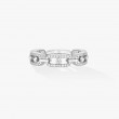 Messika 18kt White Gold Move Link Multi Pave Ring