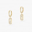 Messika 18kt Yellow Gold Move Uno Diamond Hoop Earrings for Women