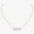 Messika 18kt Yellow Gold Large Move Pavé Diamond Necklace