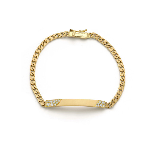 Jade Trau 18kt Yellow Gold Rowe ID Bracelet