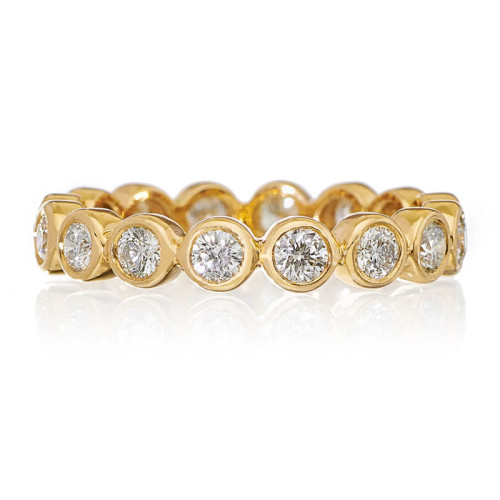 Sethi Couture 18kt Yellow Gold and Diamond Modern Bezel Set Band