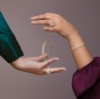 Serafino Consoli 18kt Rose Gold 3 Row Diamond Expandable Ring