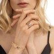 Serafino Consoli 18kt Yellow Gold and Diamond Expandable Bracelet