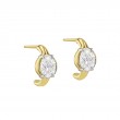 Phillips House 18kt Yellow Gold and Diamond Oval Cuddle Mini Hoops