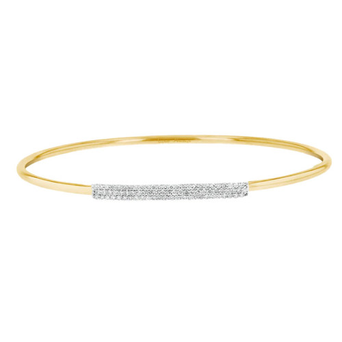 Phillips House 18kt Yellow Gold  and Diamond Wire Affair Strap Bracelet