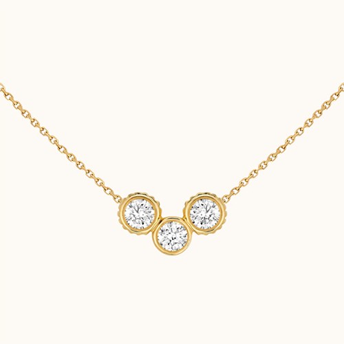 Viltier 18kt Yellow Gold and Diamond Large Clique Necklace