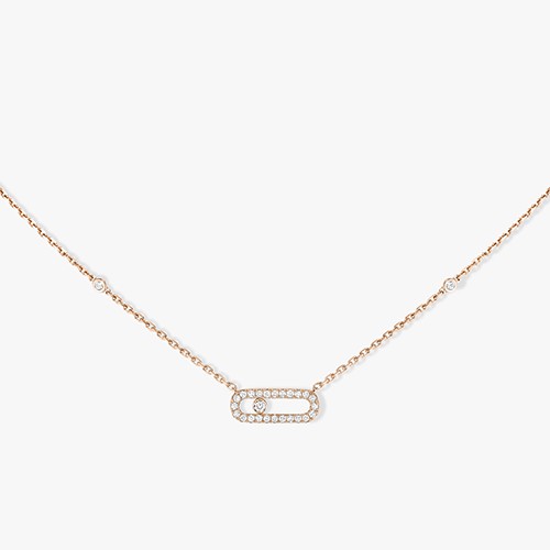 Messika 18kt Rose Gold Move Uno Diamond Necklace