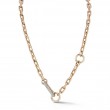 Walter's Faith Saxon 18kt Yellow Gold Chain Link Necklace with Elongated Diamond Link Clasp and Removable Extension chain