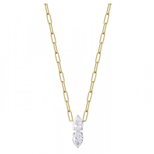 Phillips House 18kt Yellow Gold, Platinum and Diamond Pendant Necklace