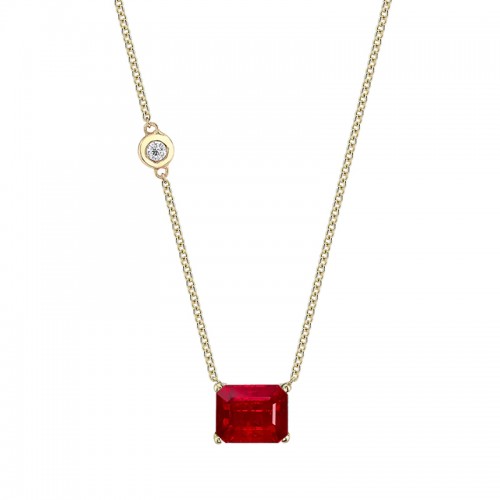 Korman Signature 18kt Yellow Gold and Ruby Pendant Necklace