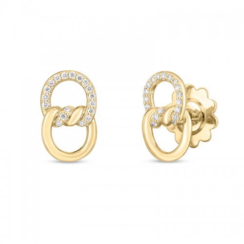 Roberto Coin 18kt Yellow Gold Cialoma Diamond Knot Earrings