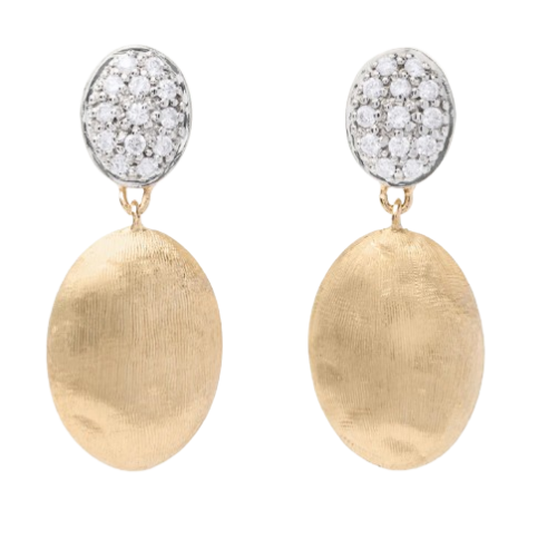 Marco Bicego 18kt Yellow Gold Siviglia Diamond Drop Earrings