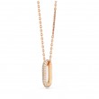 Walter's Faith 18kt Rose Gold and Diamond Saxon Pendant and Necklace