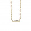 Single Stone 18kt Yellow Gold and French Cut Diamond Necklace