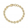 Single Stone 18kt Yellow Gold and French Cut Diamond Small Karina Bracelet