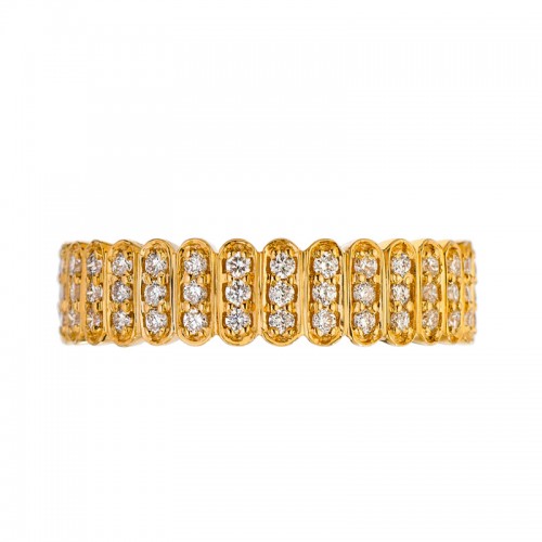 Sethi Couture 18kt Rose Gold and Diamond Abacus Triple Band