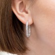 Sethi Couture 18kt White Gold and Diamond  Stella Hoops