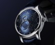 Trilobe Nuit Fantastique Secret Titanium Watch with Blue Alligator Strap