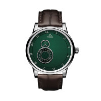 Trilobe Nuit Fantastique Titanium Green Dial  with Brown Alligator Strap