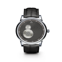 Trilobe Nuit Fantastique Brume Titanium with Grey Alligator Strap