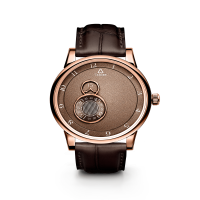 Trilobe Nuit Fantastique Grained Havana Rose Gold with Chocolate Alligator Strap