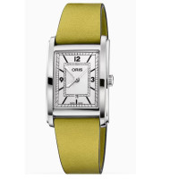 Oris Rectangular Automatic 25.5 MM Stainless Steel Yellow Leather Strap