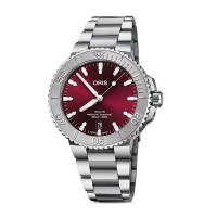 Oris Aquis Date 41.5 MM Stainless Steel Cherry Dial