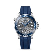 Seamaster Diver 300M Omega Co-Axial Master Chronometer 42 mm Blue Rubber Strap