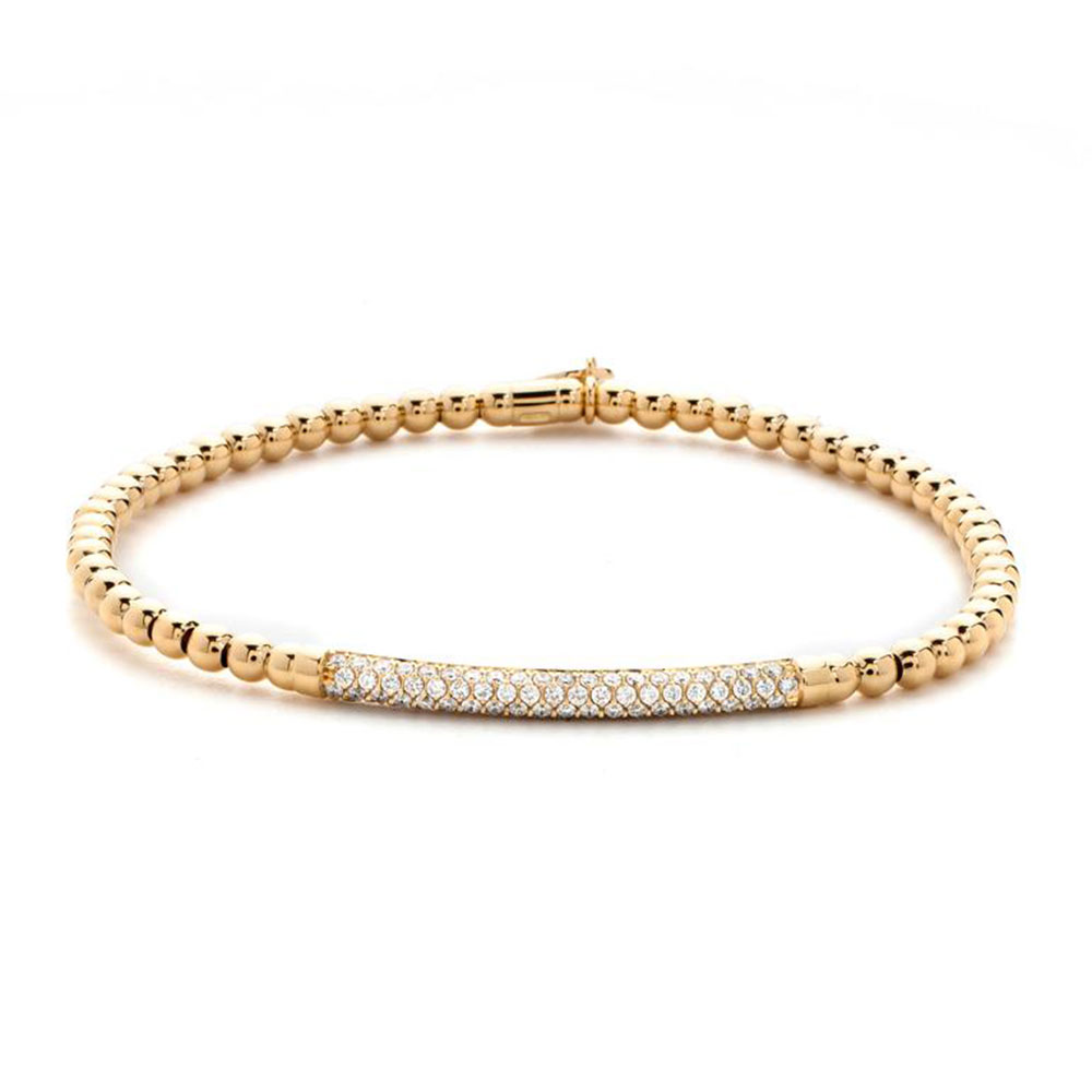 Hulchi Belluni 18K Yellow Gold Tesmire Stretch Bracelet