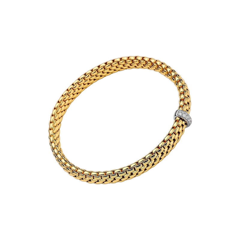 Fope 18K Yellow / White Gold 0.10Ctw Round Diamond Vendome Flex