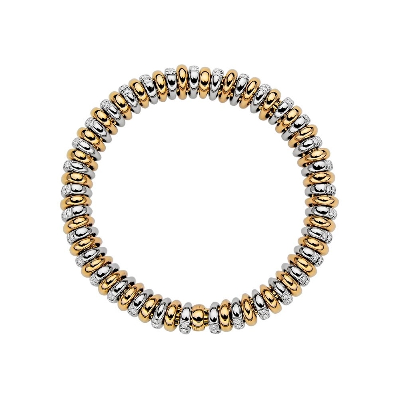 Fope 18Kt Yellow & White Gold 3.28Ctw Vendome Diamond Bracelet Size Medium