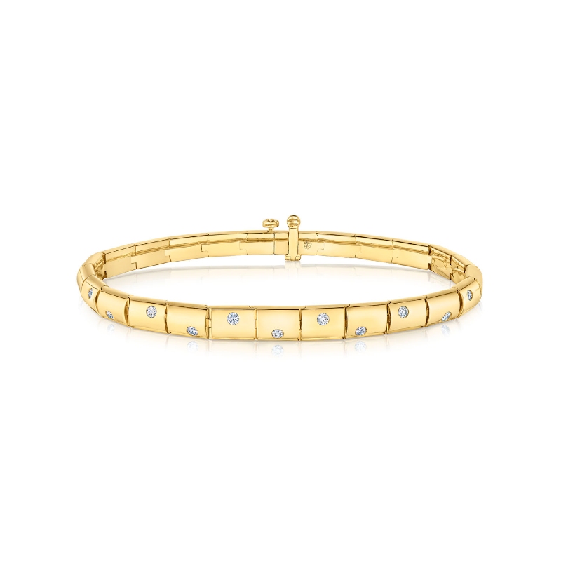 Kwiat 18K Yellow Gold Round Diamond Accent Cobblestone Bracelet