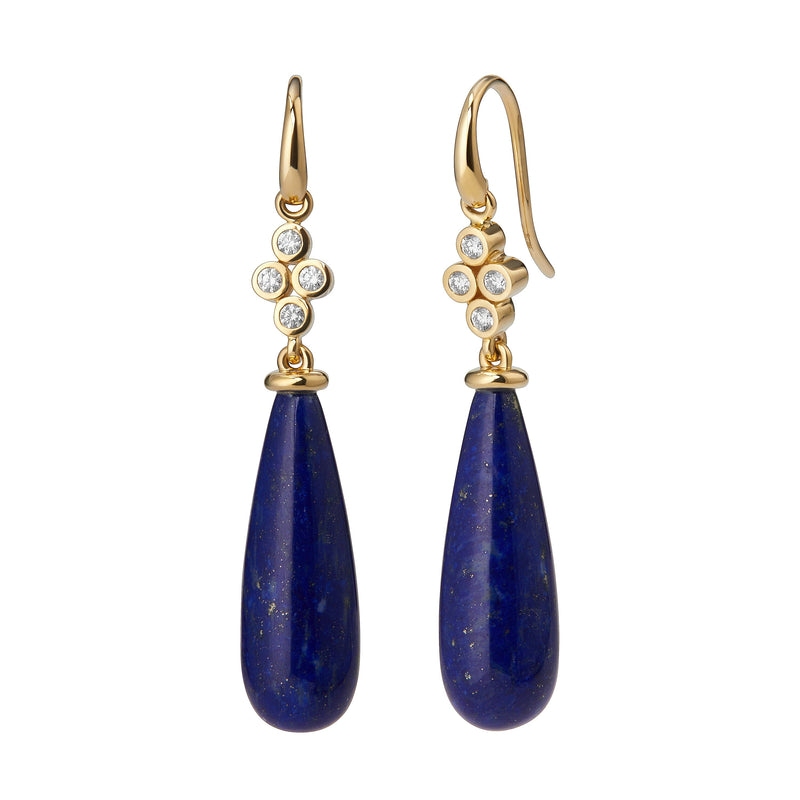 Syna 18K Yellow Gold Long Drop Earrings