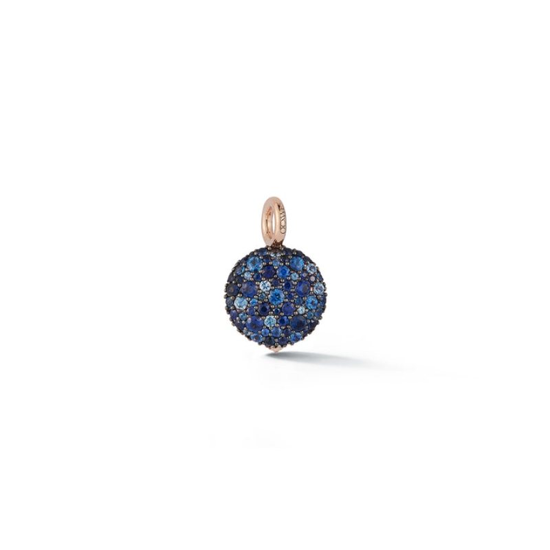 Walters Faith 18Kt Yellow Gold Oc X Wf Medium Blue Sapphire Pebble Locket Wide (No Chain)