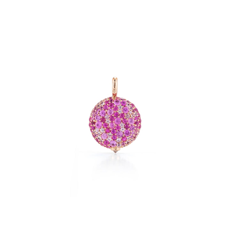 Walters Faith 18Kt Yellow Gold Oc X Wf 18K Medium Pink Sapphire Pebble Locket Wide (No Chain)