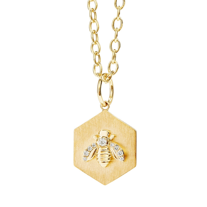 Syna 18K Yellow Gold Jardin Bee Pendant
