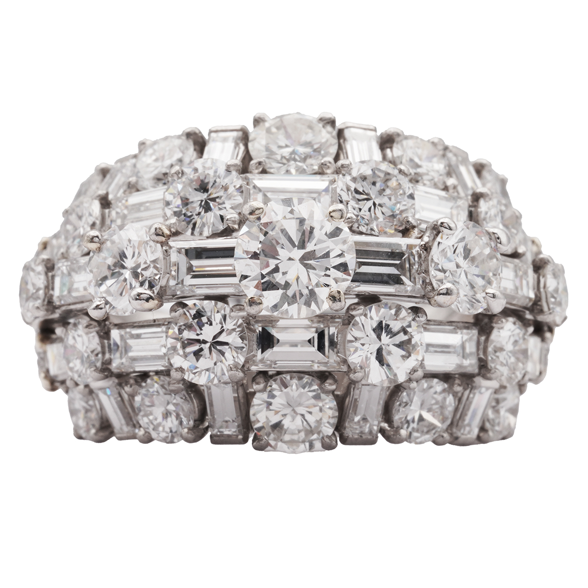 Korman Estate Van Cleef and Arpels Platinum Cocktail Ring