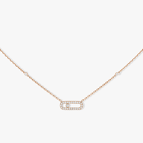 Messika 18kt Rose Gold Move Uno Diamond Necklace