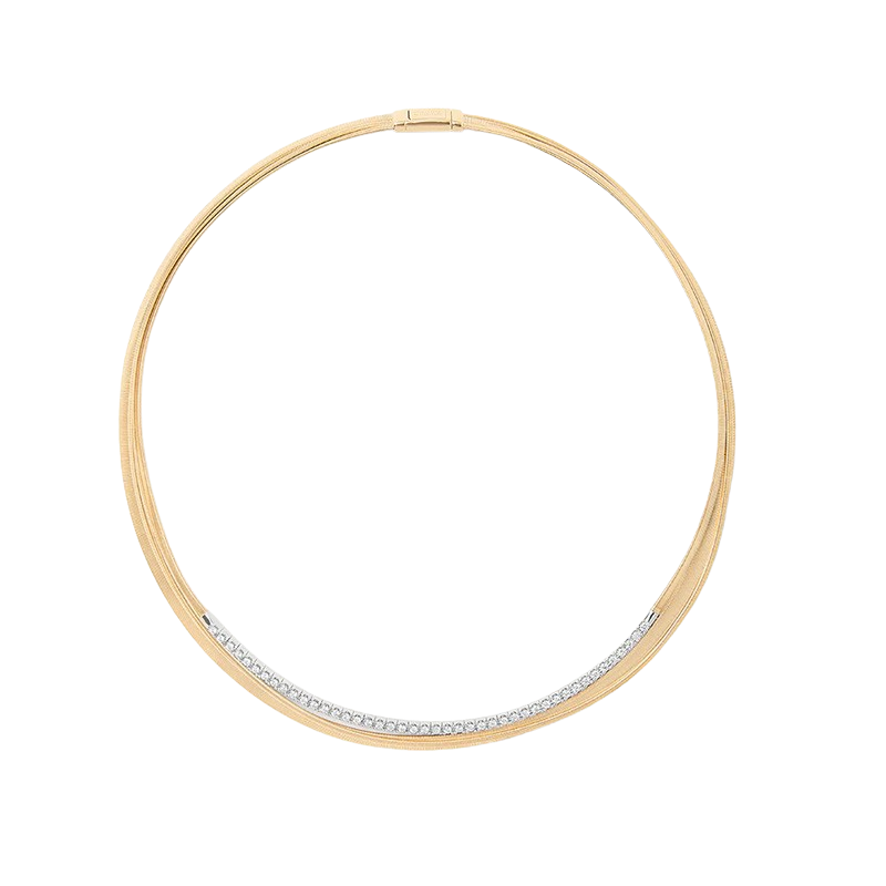 Marco Bicego 18kt Yellow Gold with Diamonds Masai Collar Necklace