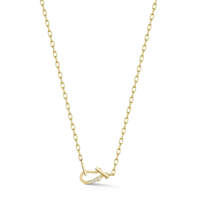 Jade Trau 18kt Yellow Gold Mini Diamond Lola Necklace