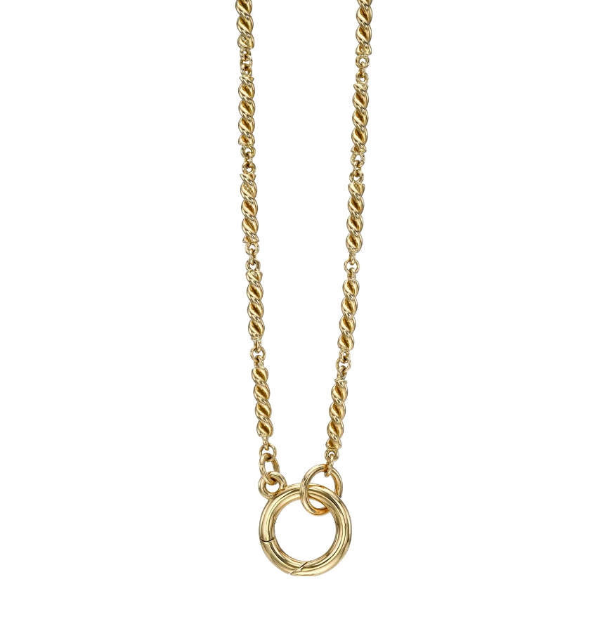 Single Stone 18kt Yellow Gold Lara Annex Necklace